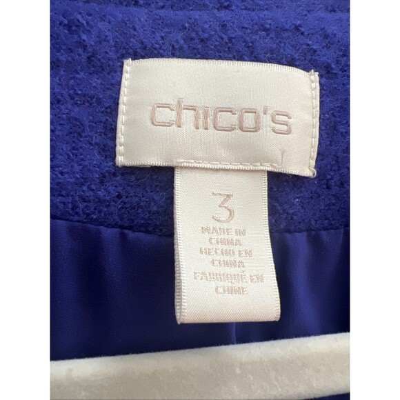 Chico’s Women’s Motor Jacket XL Wool Sz 3 - Picture 4 of 6